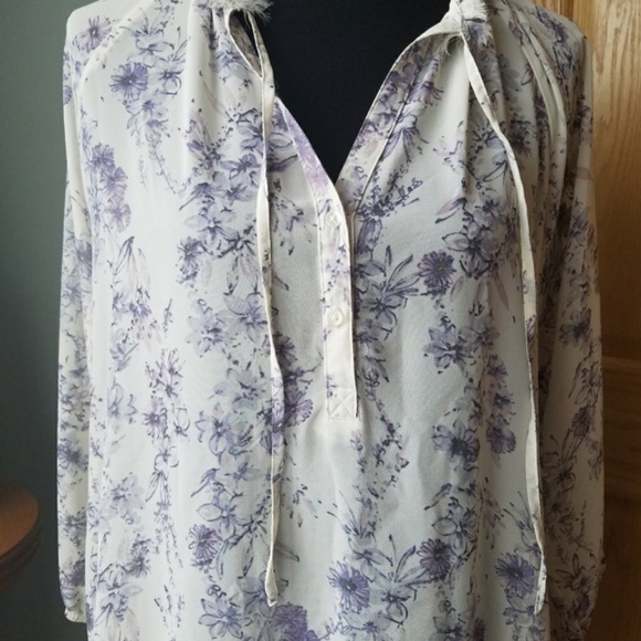 LC Laurel Conrad Chiffon Tunic - Picture 5 of 8